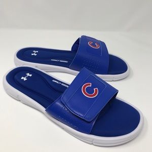 CHICAGO CUBS UA IGNITE V MLB SLIDES SANDALS